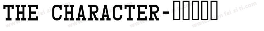 The character字体转换